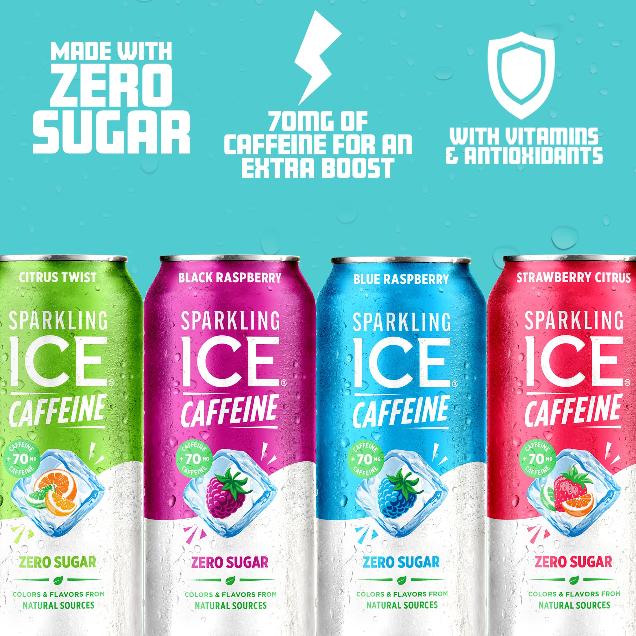 Amazon.com: Sparkling Ice Caffeine Variety Pack, Flavored
